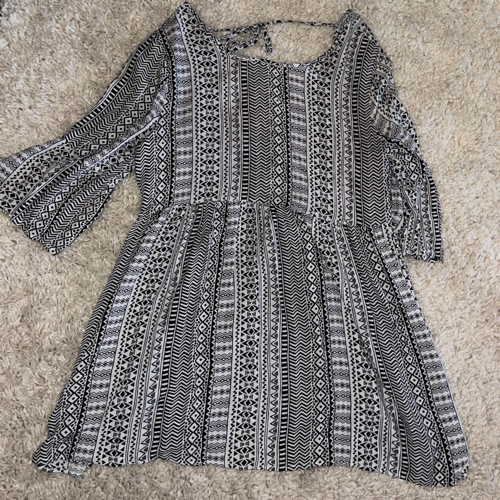 F21 Tribal Print Babydoll Dress